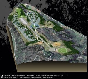 Μακέτα του Παγκόσμιου Πάρκου Ολυμπιονικών που θα δημιουργηθεί στην Αρχαία Ολυμπία.