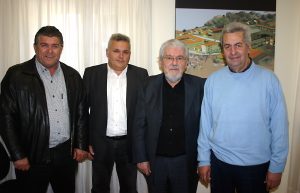 Από αριστερά διακρίνονται οι κ.κ. Αντωνόπουλος, Μπουλούτας, Καρυώτης και Νικολούτσος.